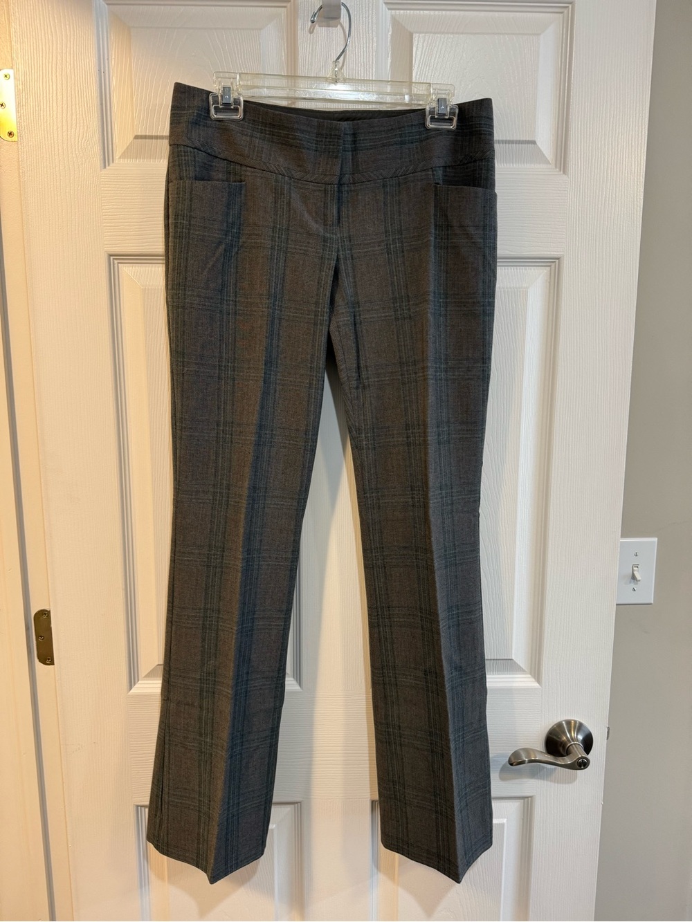 The Limited Gray Plaid Straight-Leg Dress Pants